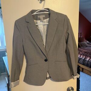 H&M Light Gray Women's Single-Button Blazer